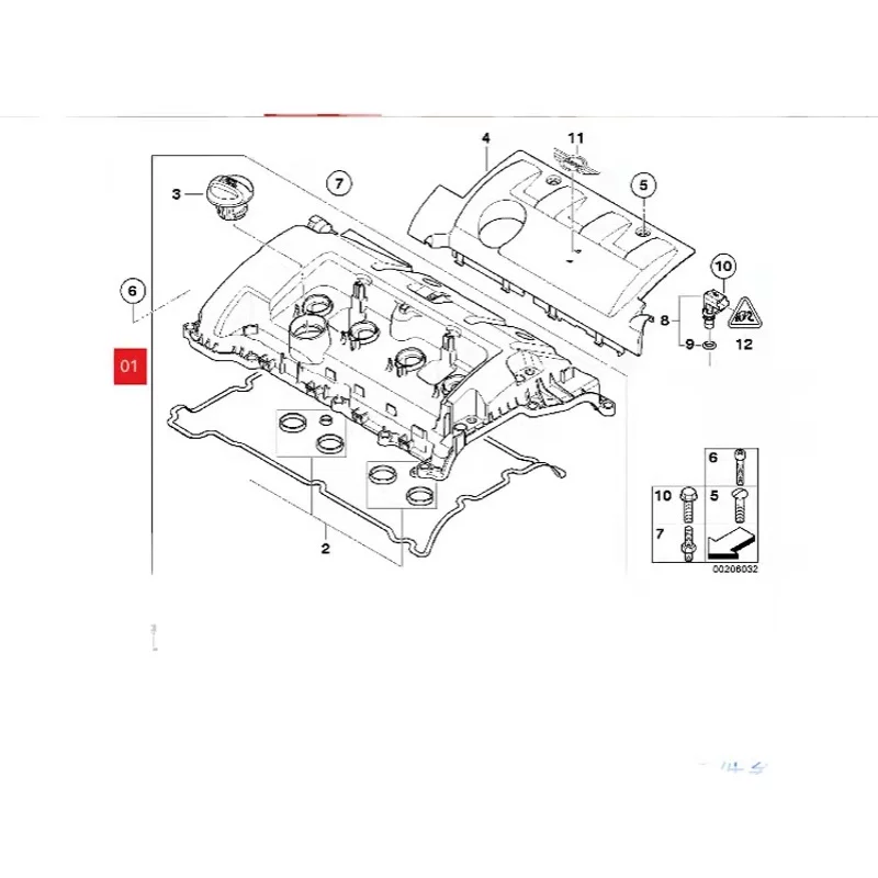 Подходяще для мини MINI R55R56R57R58R59R60R61COOPERN12N16 клапанная крышка сборка