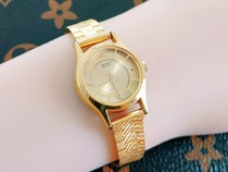 Japan Seiko Golden Top Series hollow visual quartz gold plated watch