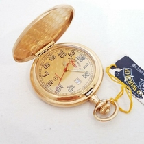 Gas needle open cover hunting watch westend watch tile hour hand gold-plated luminous mechanical antique pocket watch
