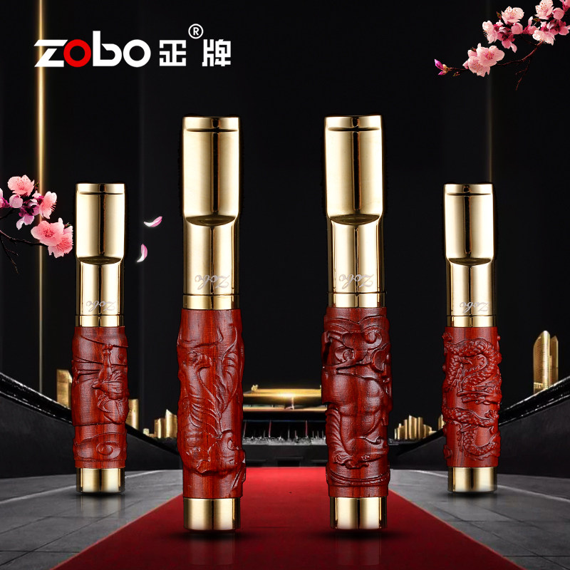 Zobo genuine sandalwood solid wood handmade cigarette holder filter circulating type can be cleaned 12 zodiac thick, medium and fine general