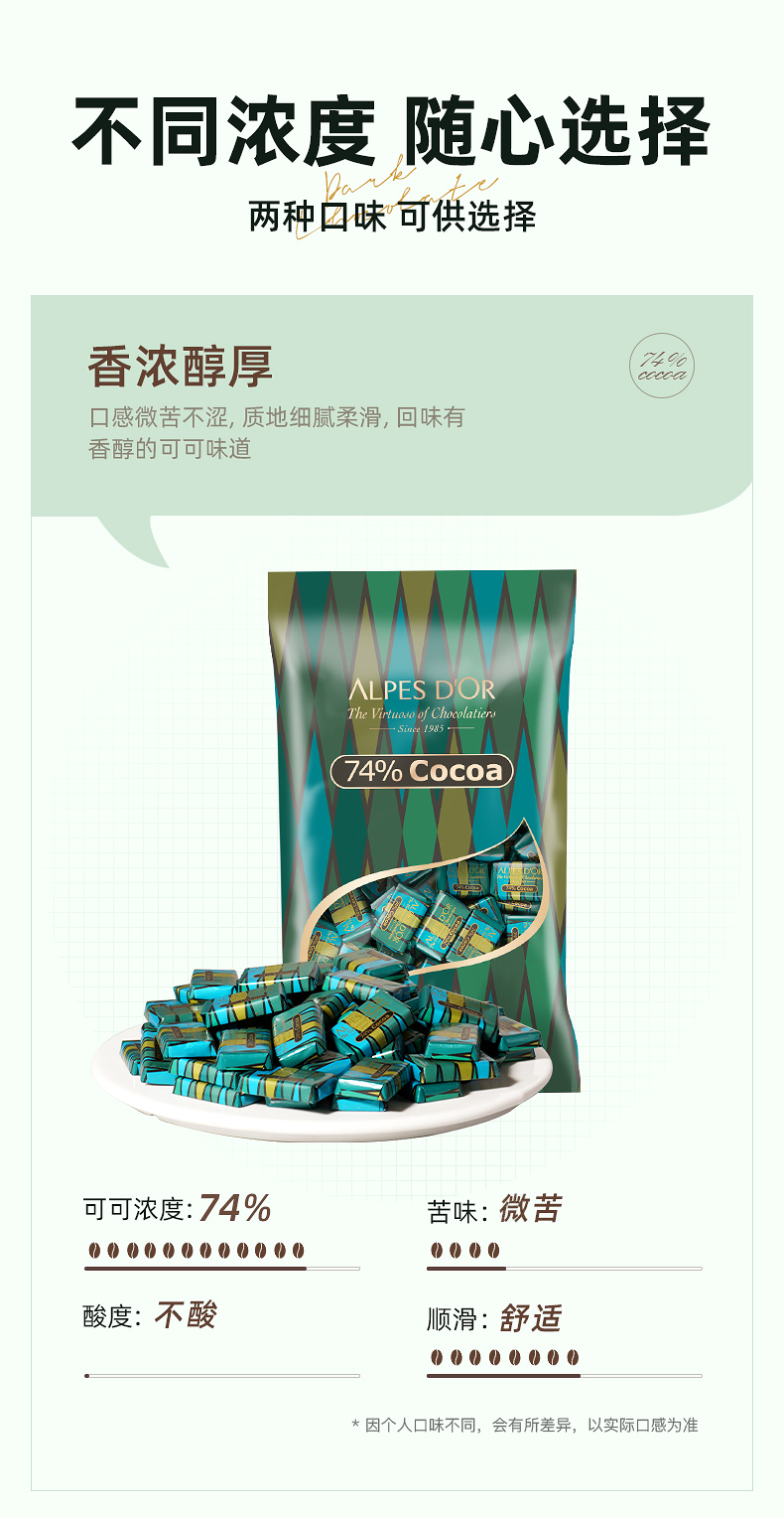 瑞士进口 爱普诗 巧克力块 500g 图4
