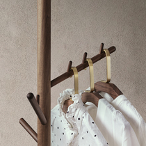 Black walnut wood clothes hanger floor-standing bedroom single-pole home new Chinese style simple clothes rack solid wood coat rack