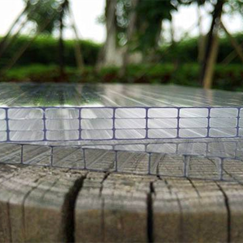 pc four-layer PC multilayer rectangular structure Three layers of transparent lake Blue tea colour and other 34 layers of hollow square hole customisation