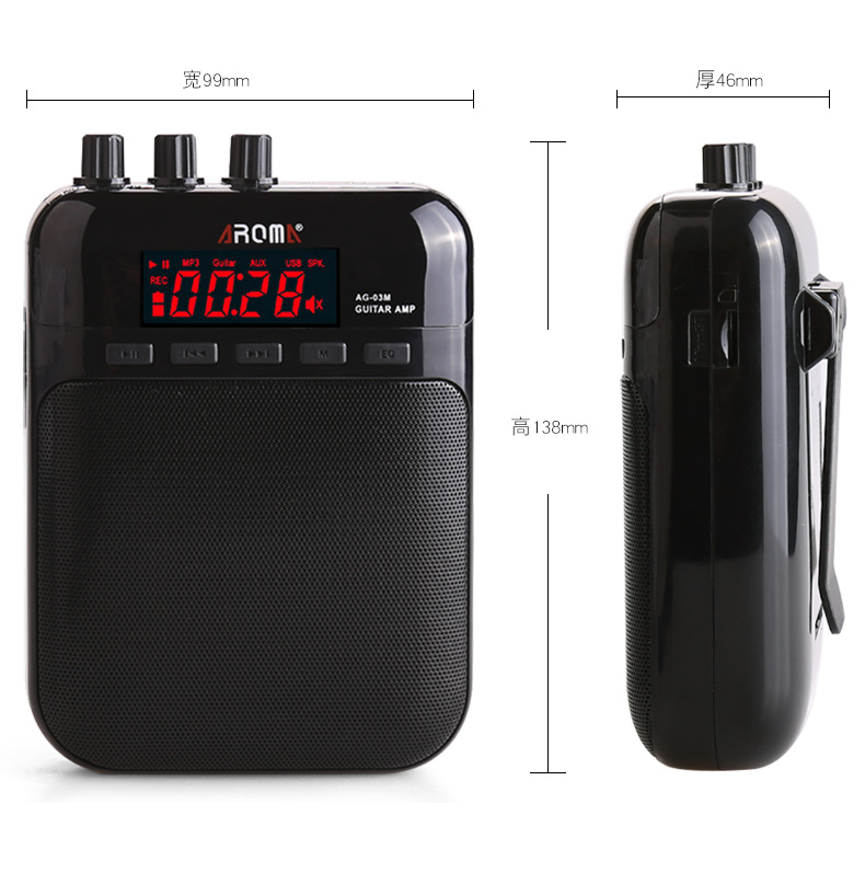 Loa guitar Arnoma cầm tay mini méo điện guitar gỗ loa gỗ USB sạc phụ kiện âm thanh nhỏ - Loa loa loa bose