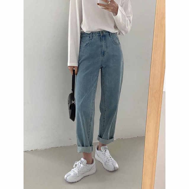 Pumpkin Seed Women's Customized Plus Size Fat Sister mm Retro Denim Wide Leg Spring and Summer High Waist Loose Slim Dad Pants