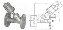 Pneumatic stainless steel flange angle seat valve Pneumatic angle seat valve Pneumatic valve Printing and dyeing industry special angle seat valve