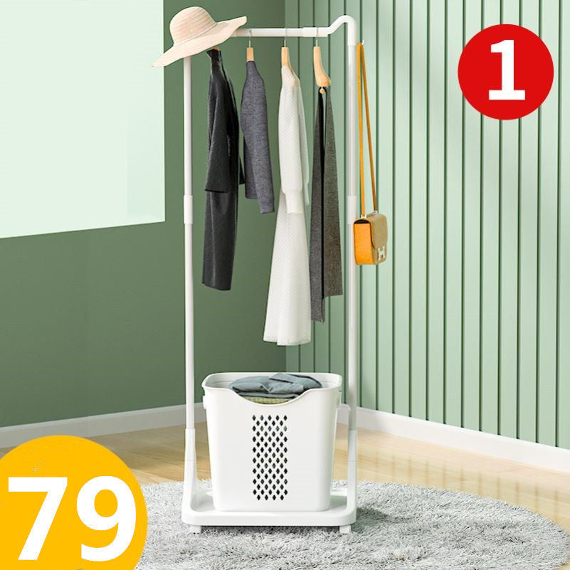 Dirty clothes basket hanging clothes hanger floor bedroom Easy modern clothes hat rack Home hanging clothes hanging bags shelving shelves