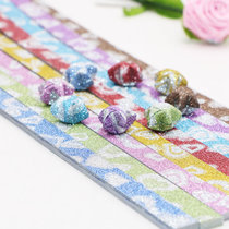 Flash diamond glitter star origami Lucky Star color origami wishing bottle folding five-pointed star paper material