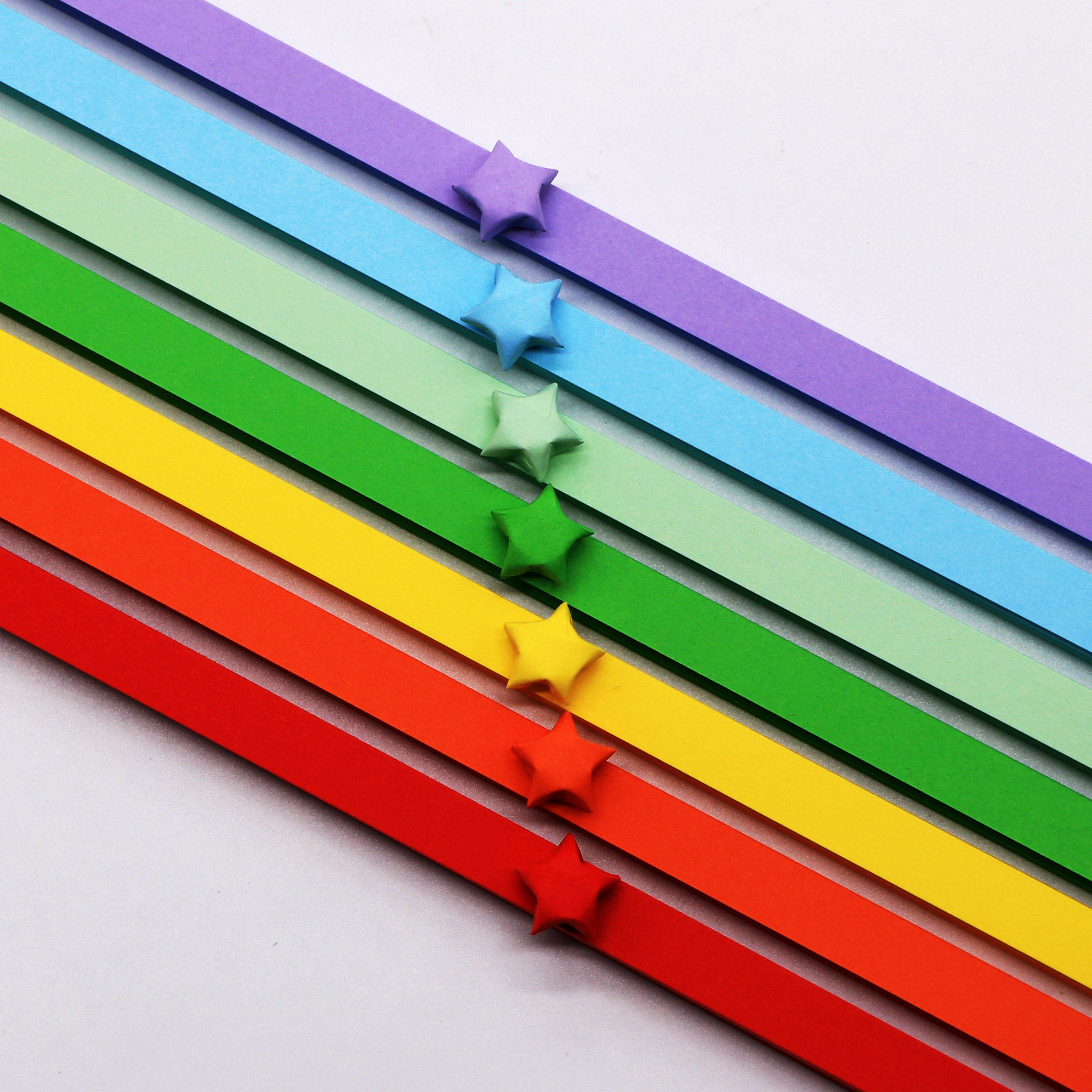 Star origami set lucky star color paper wishing bottle five-pointed star stacking paper material