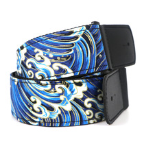 Japanese Style Guitar Strap Flower Red-Crowned Crane Printi