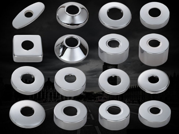 Stainless steel faucet decorative cover, ugly cover, heightening, shower mixing triangle valve, 4 minutes, 6 minutes and 1 inch thickening