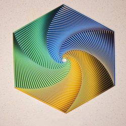 3d Printing Hexagon Spiral Tower Magic Illusion Stereo Rotate Decompression Handy Gadget Creative Toys Gift Ornaments
