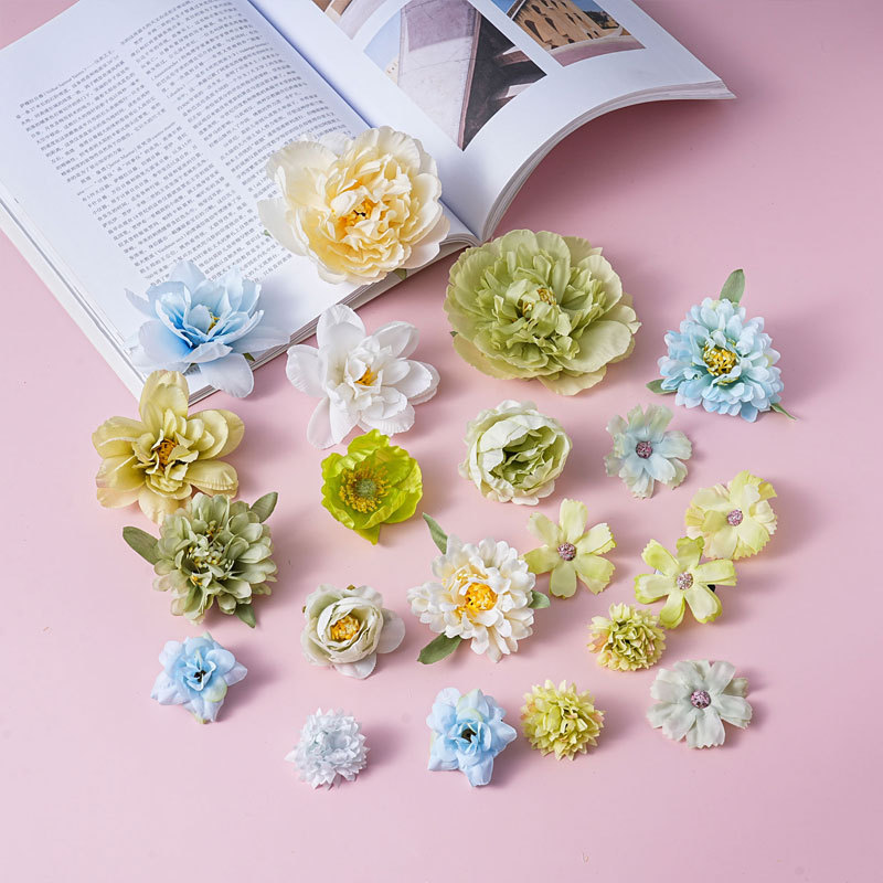 Artificial Flower Hairpin for Brides, Forest-Style Hairpin, Hair Accessory, Ancient Costume Birthday Fake Flower Clip
