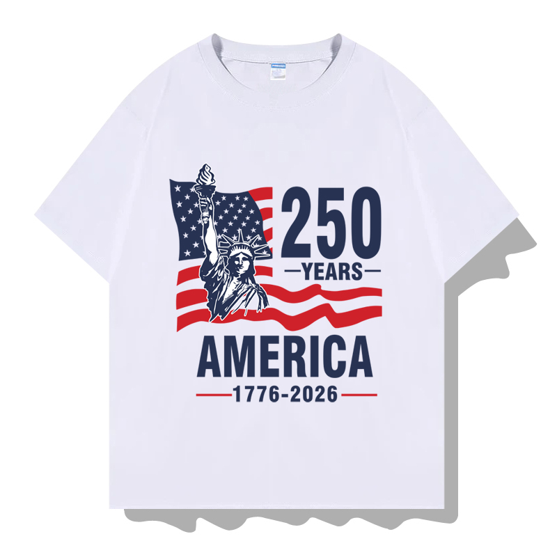 250Th Anniversary of the Founding of the United States Commemorative Statue of Liberty Short-Sleeved T-Shirt Clothing 250Th Anniversary of the Founding of the United States Commemorative Statue of Liberty Short-Sleeved T-Shirt Clothing