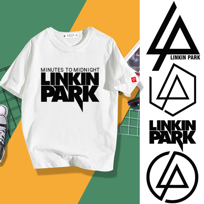 Rock Band Hip-Hop American Street Style Linkin Park Short-Sleeved T-Shirt Men's Clothing Tee Rock Band Hip-Hop American Street Style Linkin Park Short-Sleeved T-Shirt Men's Clothing Tee