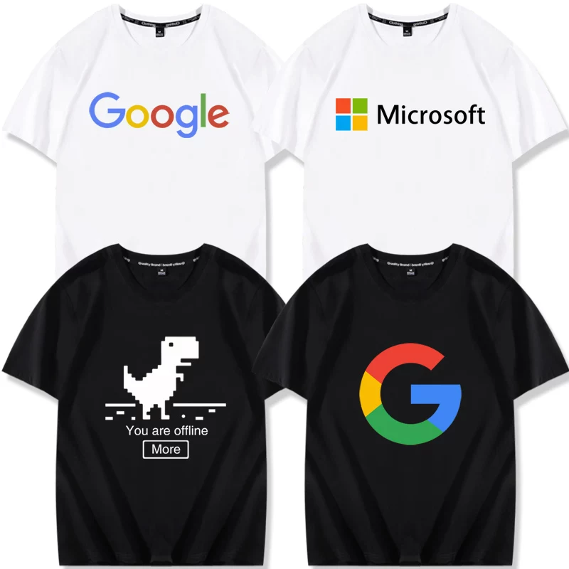 Google, dinosaur, short sleeve T-shirt