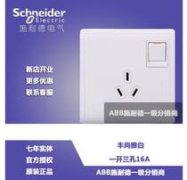 Schneider switch socket panel 86 - type Function and Bai open three - hole 16A switch air conditioning socket