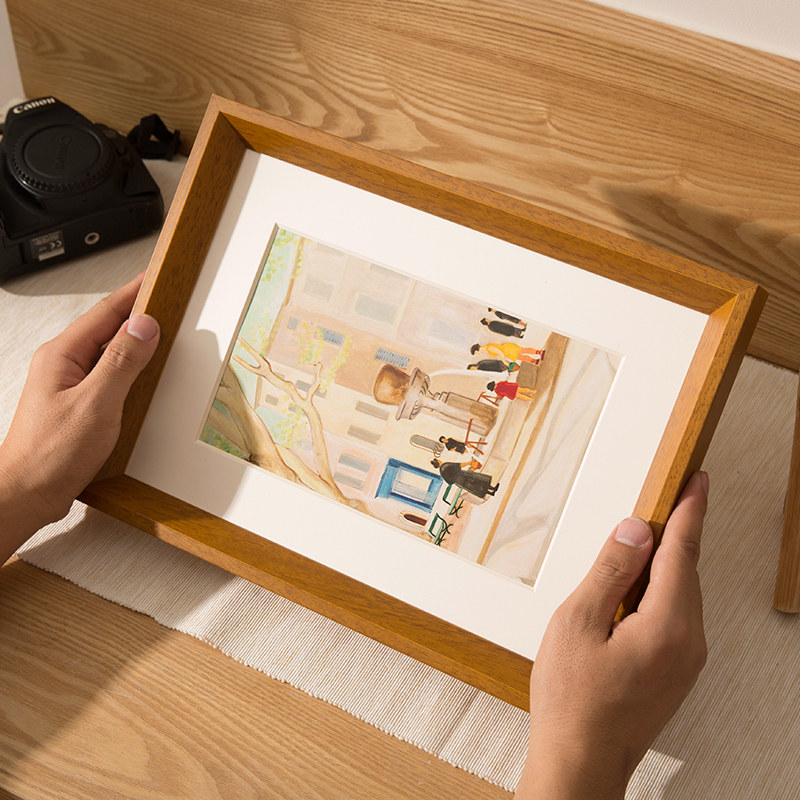 Solid Wood photo frame hanging wall 24 inch 36 inch A3 customized any size frame outer frame 8k4k mounted puzzle frame