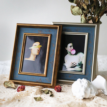 American retro frame 6 inch 7 inch 10 inch A3A4 framed picture frame hanging wall photo frame table plus wash photo frame horizontal vertical