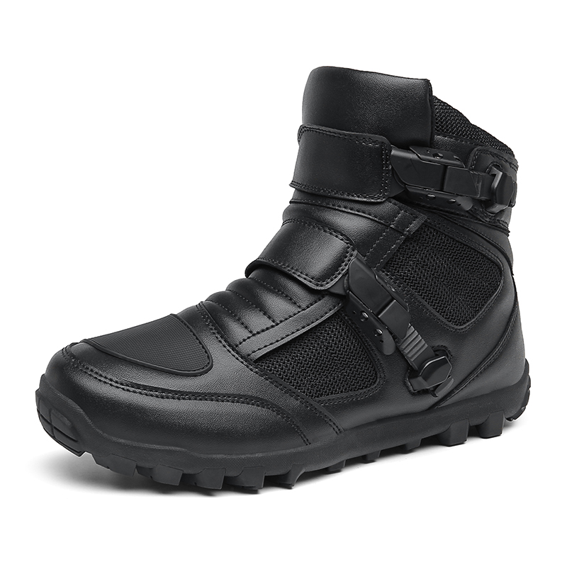 Motorcycle cycling shoes men locomotive boots splash waterproof anti-fall pull off-country boots outdoor leisure racing shoes