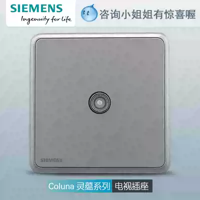 Siemens switch socket panel TV TV closed circuit Jack Lingyun silver gray large board home wall Type 86 new