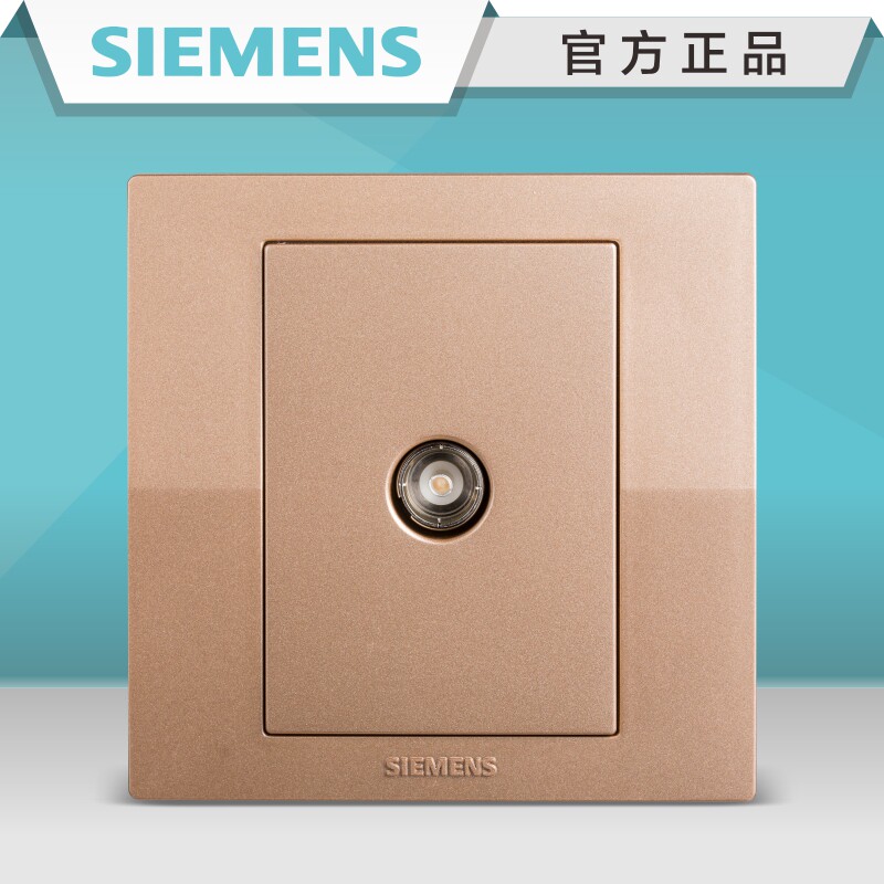 Siemens Switch Socket Pleasing Single Hole Tv Jack Champagne Golden Tv Wired Closed-circuit Connector 86 Panel Home