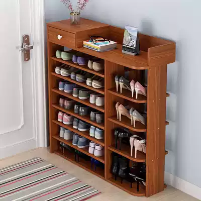 Sweet dream multi-layer shoe rack simple storage rack storage shoe cabinet creative shoe rack entrance imitation solid wood shoe shelf