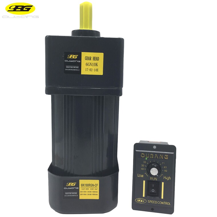 Obang 180W AC gear speed motor 6IK180RGN-CF single phase 220V belt line speed motor