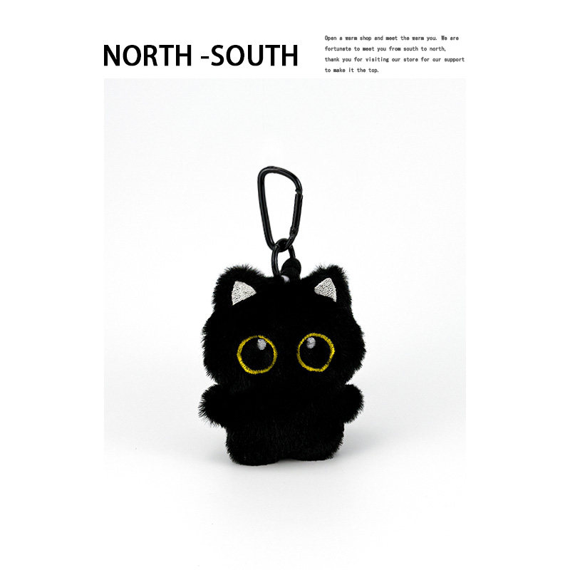 Маленькая черная кошка сумка кулон милая плюшевая кукла автомобиль брелок кукла школьная сумка рюкзак кулон элитный подарок