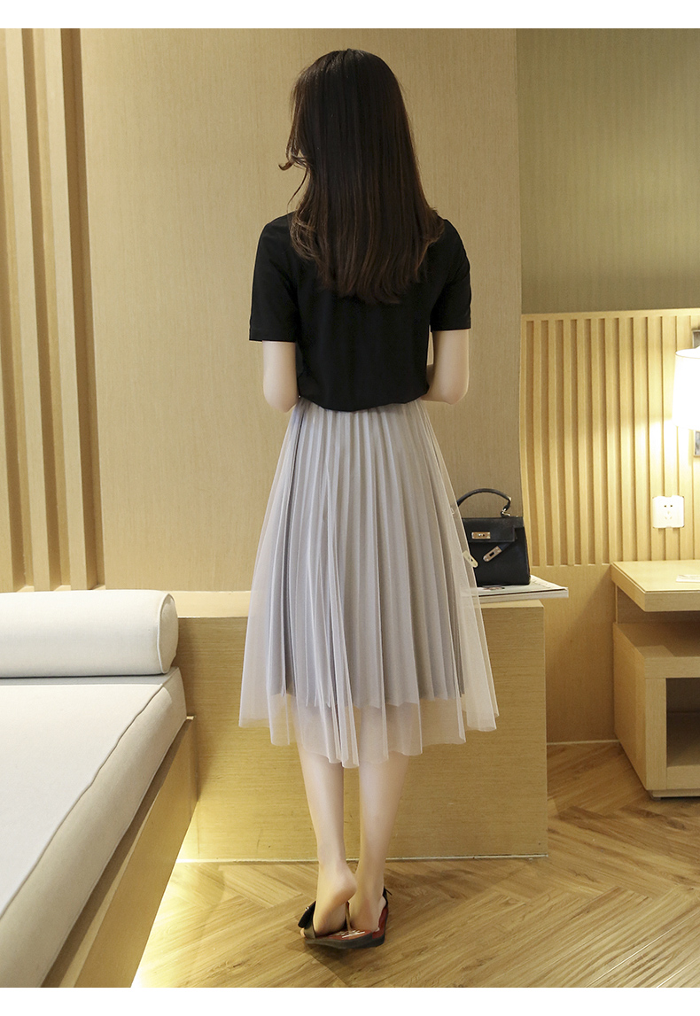 022夏季新款网纱半身裙，高腰显瘦显腿长"/