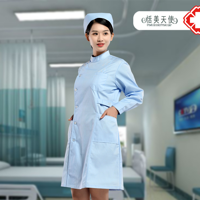 TIANMEITIANSI Mei Thiên thần y tá Uniform Winter dài tay thêu Trainer Mang dưỡng làm việc