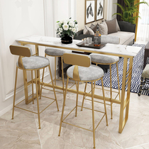 Nordic Marble Bar Table Domestic Dining Table Light Lavish Living Room Partition Cabinet Bar Table Modern Minimis Wall High Foot