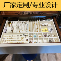 Jewelry Containing Boxes Custom Drawers Separation Upscale Lavish Luxury Clothes Cloakroom Body Ornament Watch Flannel Display Trays