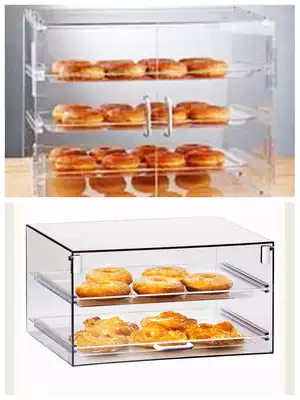 Full transparent bread cabinet bread display cabinet desktop dust cabinet cake display cabinet bread shelf baking shelf