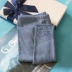 Nhật Bản sưởi ấm phần cotton mỏng mùa thu quần phụ nữ đơn mảnh Slim quần ấm dòng quần cotton miếng đệm đầu gối có kích thước lớn quần giữ nhiệt nam trung niên Quần nóng lên
