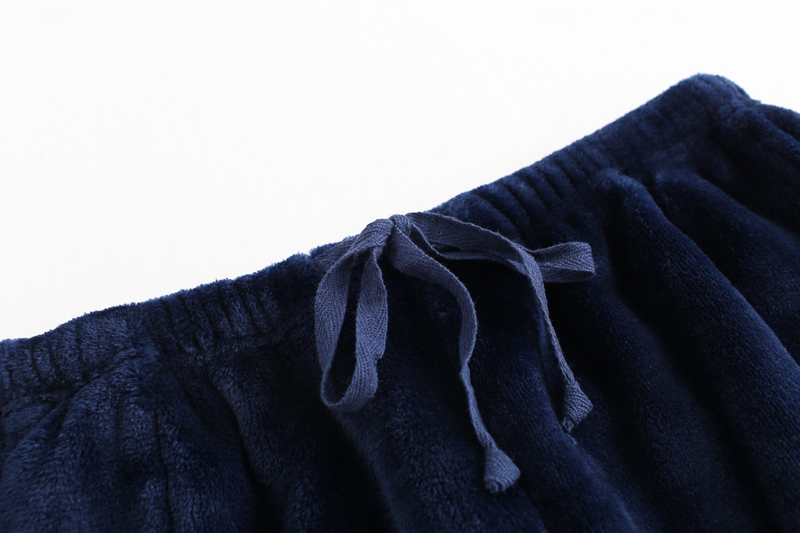 Quần flannel nhà mùa thu và mùa đông dày nam và nữ quần lông cừu san hô cộng với nhung ấm đôi vợ ngủ quần kích thước lớn đóng cửa quần ống suông nữ
