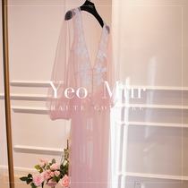 Sakura dream wedding dress Good morning sunshine naked pink morning robe private photo pajamas transparent sense Sakura dream dyeing