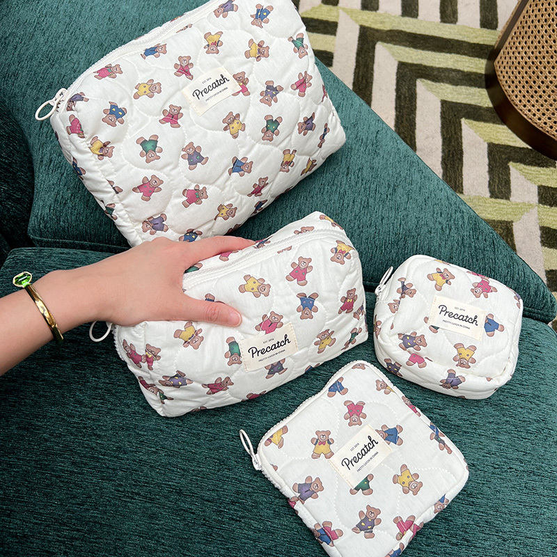 Colorful Bear-Shaped Multi-Size Cosmetic Bag for Skincare Products, Underwear, Travel, Diapers, Sanitary Pads, Storage Bag for Women Colorful Bear-Shaped Multi-Size Cosmetic Bag for Skincare Products, Underwear, Travel, Diapers, Sanitary Pads, Storage Bag for Women