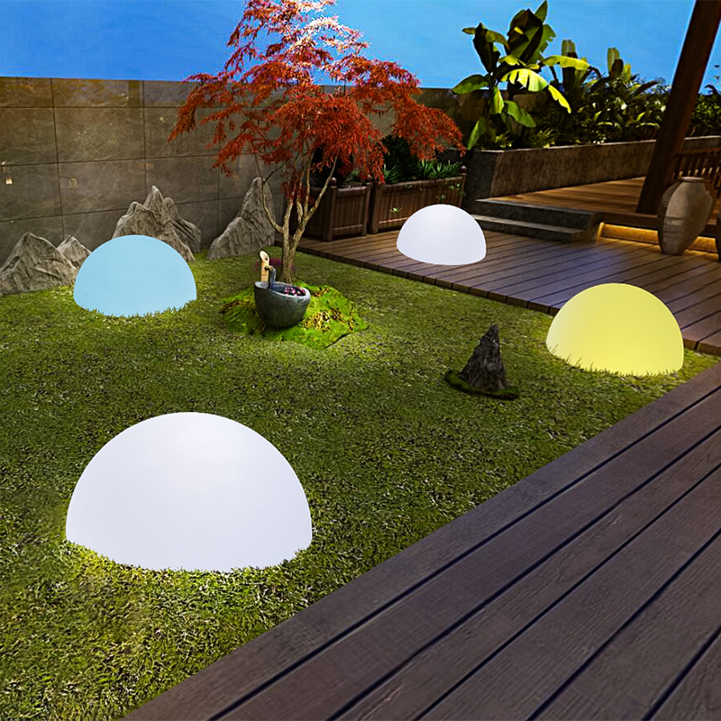 Led Luminous Hemisphere Lighting Outdoor Modern Minima Waterproof Solar Garden Meadow Landscape Courtyard Decoration Road