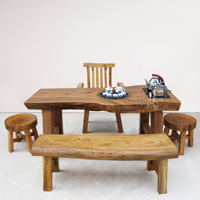 Cambridge Furniture Original Tea Table Combined Balcony Leisure Table Chinese Root Carving Tea Table Antique