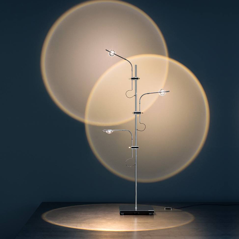 Modern minimalist light and shadow atmosphere floor lamp designer creative art back shadow wall projection lamp Nordic light and luxurious table lamp