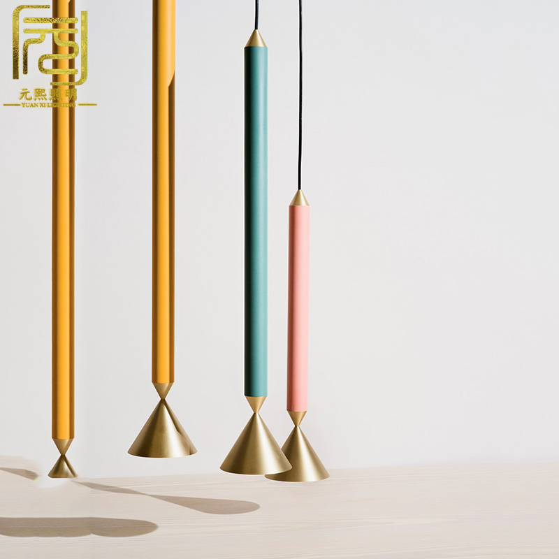 Nordic designer lamp creative personality living room bedroom study stairs restaurant bar metal wrought iron pencil chandelier