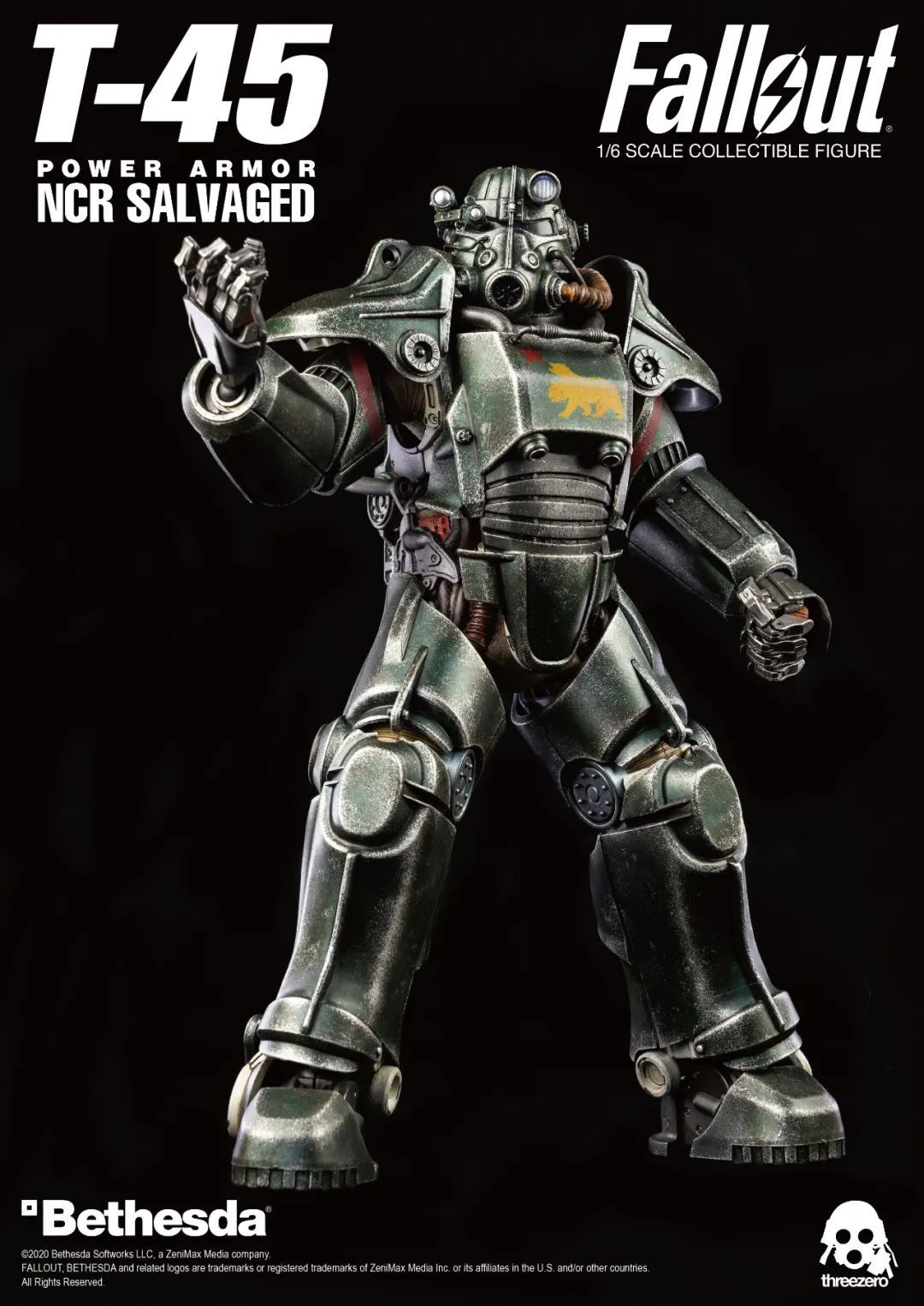 3A ThreeZero Bethesda Fallout 1/6 T-45 NCR Salvaged Power Armor