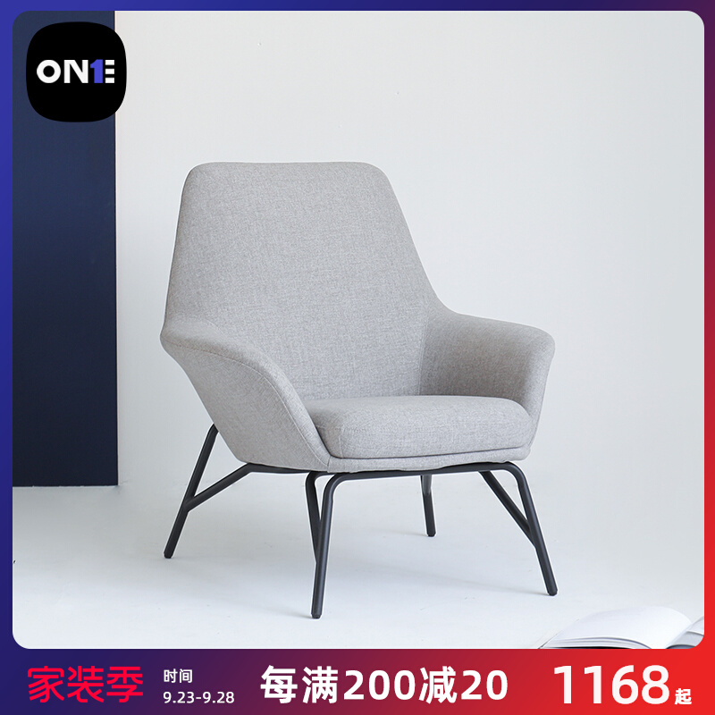 Nordic light luxury fabric simple small apartment home modern minimalist single balcony sofa chair net red bedroom sofa