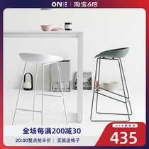 Iron Art Modern Simplicity Nordic Front Desk Bar Chair Creative Fashion Cafe High Footstool Bar High Foot Milk Tea Chair