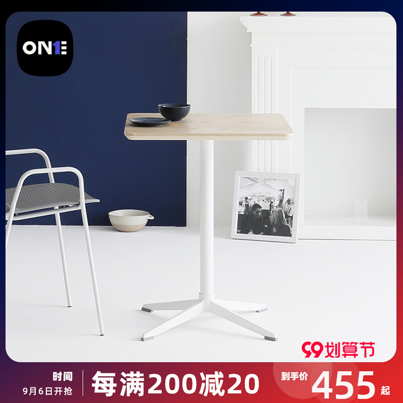 Dining table modern minimalist home square living room net red ins dining table cafe milk tea shop sample house display center negotiation table