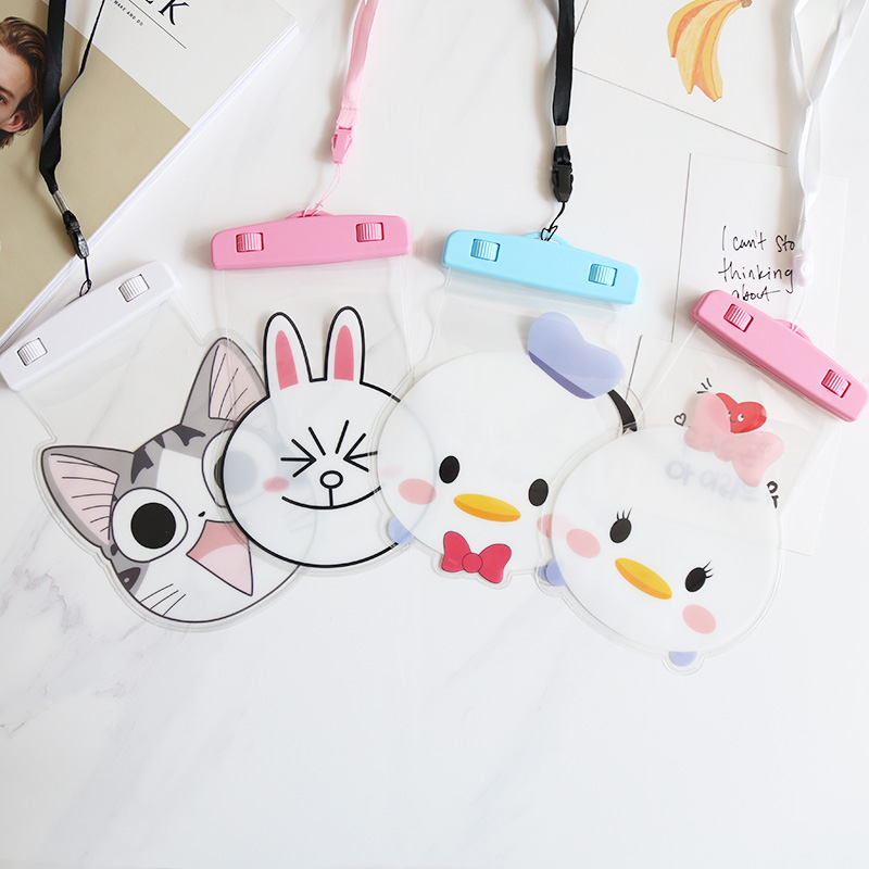 Missmiflower apple Samsung universal diving swimming spa seaside solid cartoon mobile phone waterproof bag touch screen