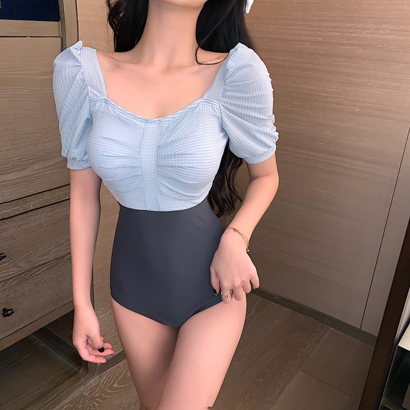 Missmiflower 2021 swimsuit women's summer Lieven body Sexy deep V open back with small breasts for a thin and conservative