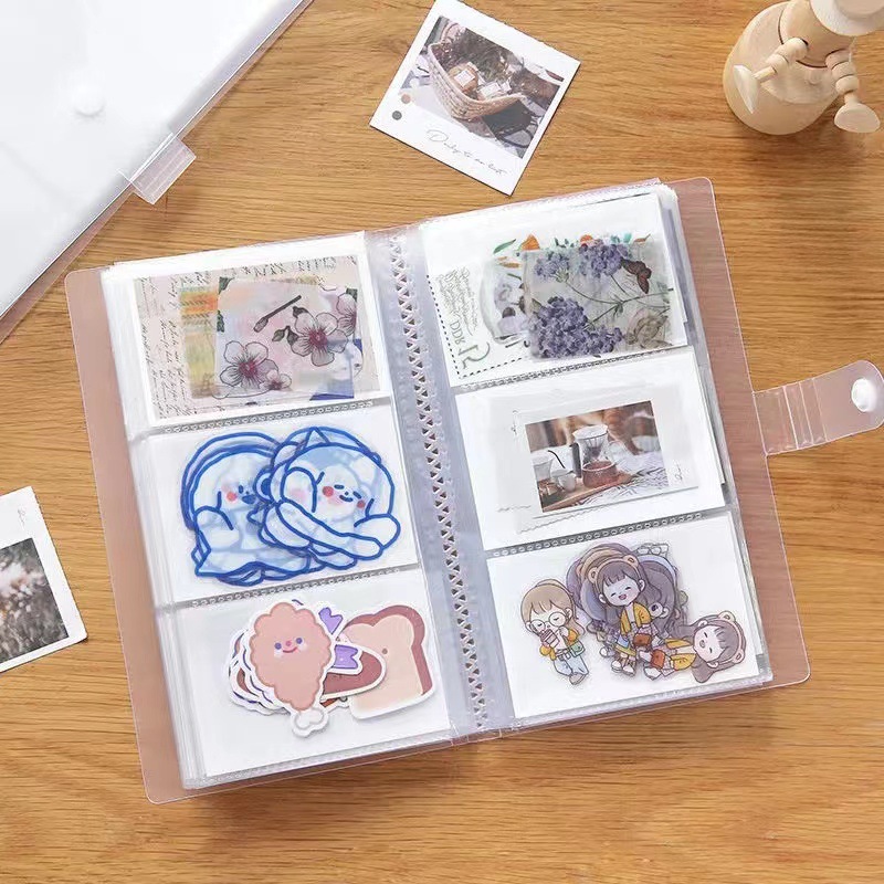 Transparent hand account card bill sticker storage book album postcard business card 240 card slot card package goo card book