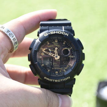 Casio g-shock black gold camouflage sports watch